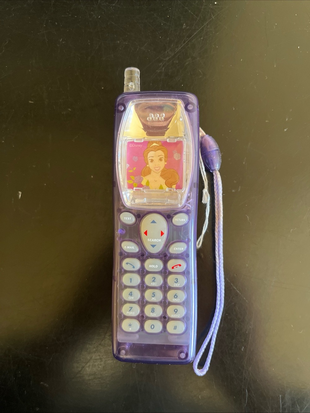vintage 90S new disney’s Princess Belle electronic Working Purple toy Phone